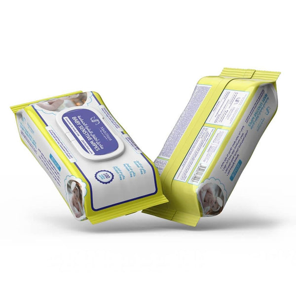 Baby Wipes Sensitive Skin Chamomile Aloe Vera Mada Hayat 100 Wipes