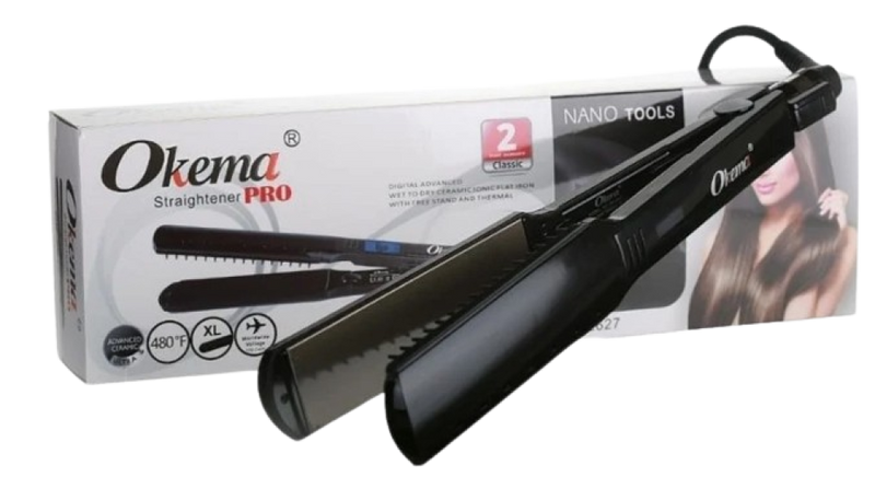 Nano Hair Straightener Ceramic Technology Smooth Finish Okema OK2627
