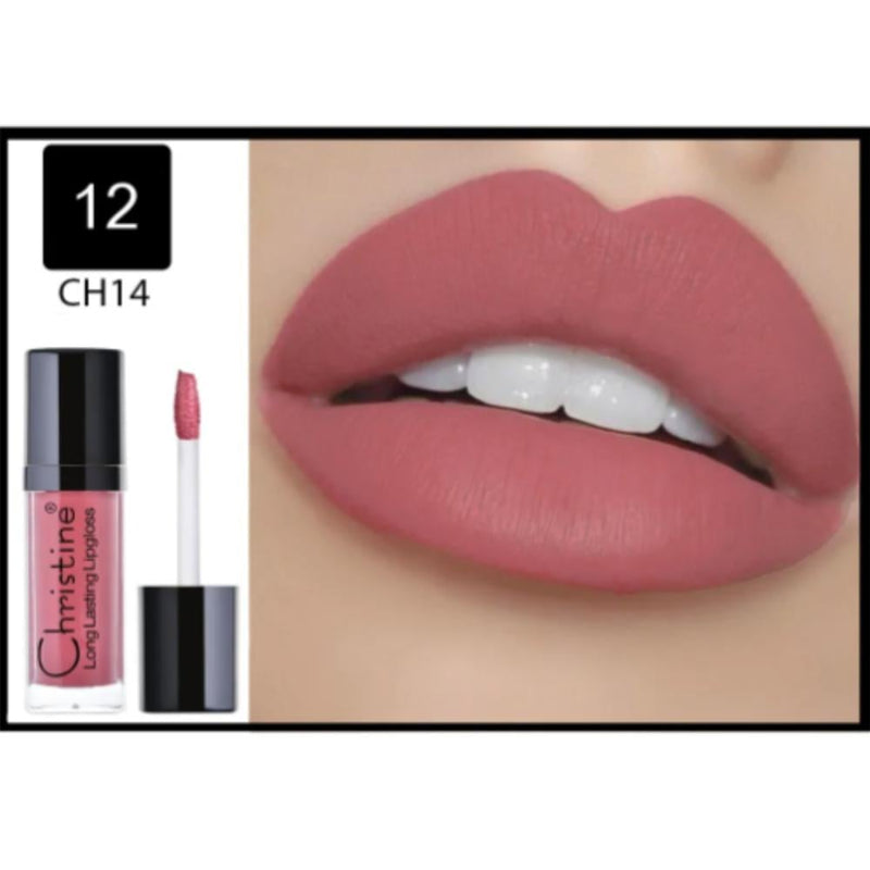 Matte Liquid Lipstick Moisturising Long-Lasting Shade W12 Christine 6.8g