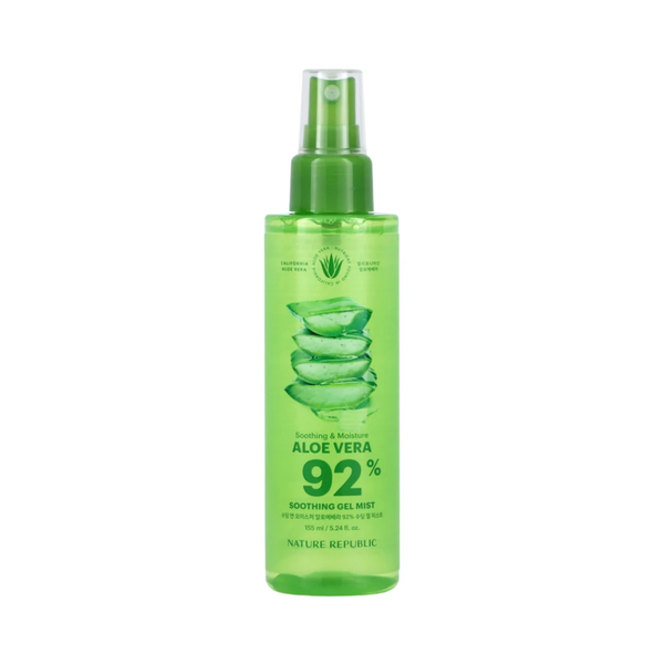Nature Republic Aloe Vera Gel Mist Spray 92% Extract for Hydration and Soothing, 155ml
