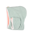 Dara Beauty Hair Drying Towel, 2-Layer Microfiber Turban, Button Closure