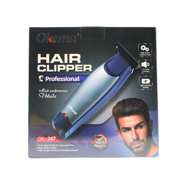 Okema OK-267 Rechargeable Cordless Hair Clipper and Shaver