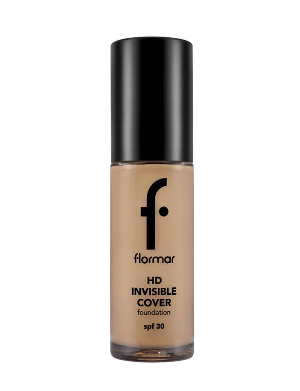 Best Liquid Foundation HD Invisible Cover Medium Beige 100 Flormar 30ml