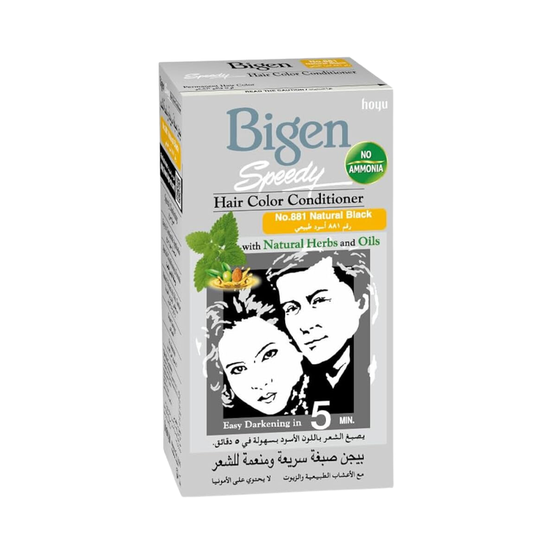 Bigen Speedy Conditioner Hair Dye No. 881 Natural Black, 80g