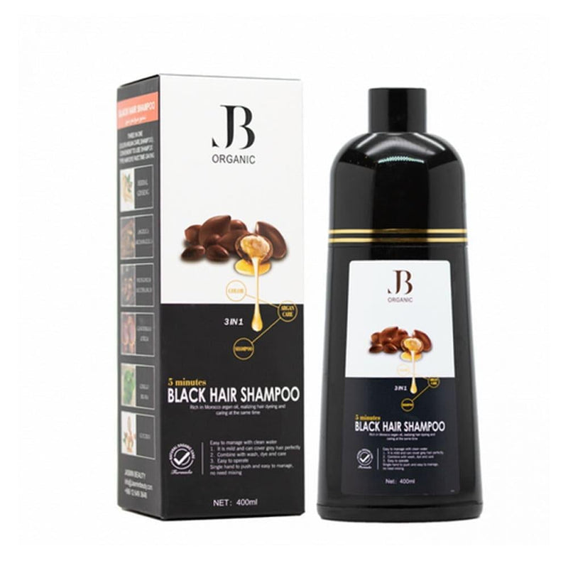 Best Hair Dye Shampoo Black Color Restoring JB Organic 400ml