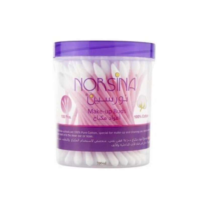 Norsina Cotton Swabs, 100% Natural Turkish Cotton, 100 Count