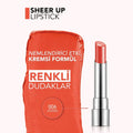 Flormar Sheer Up Lipstick 006 Tangerine Tinted Lip Balm Glossy Finish