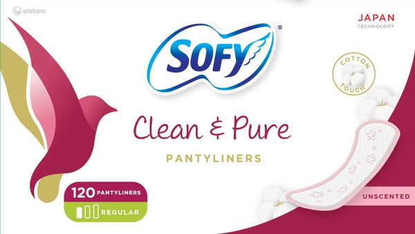 Best Pantyliners Unscented Clean & Pure Daily Regular Sofy 120 Pieces