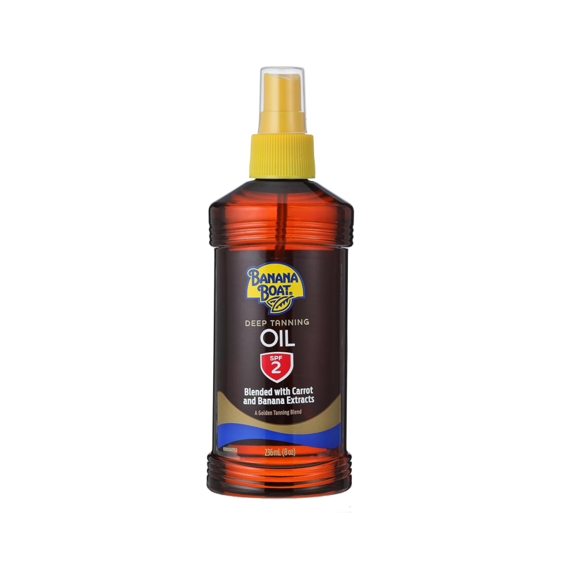 Banana Boat Tanning Oil SPF 2 with Carrot & Coconut Extracts 236ml
