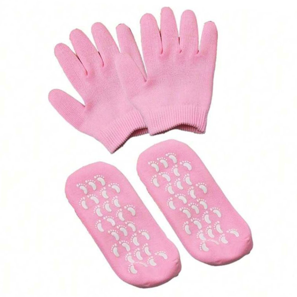Spa System Moisturizing Gel Gloves and Socks - Jojoba Oil, Vitamin E