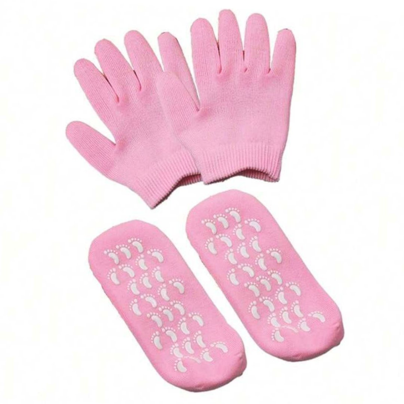Spa System Moisturizing Gel Gloves and Socks - Jojoba Oil, Vitamin E