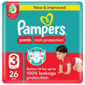 Pampers Pants Size 3 Carry Pack 26 Pants Absorbent Nappy Protection
