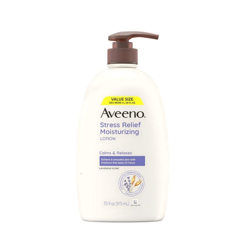 Aveeno Stress Relief Moisturizing Body Lotion for Dry Skin, 975ml