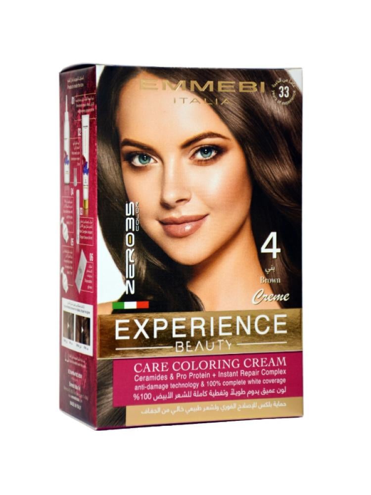 Zero 35 Permanent Hair Dye Kit - Shade 4 Brown - Gray Coverage