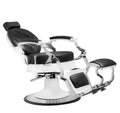 Salon System Men's Barber Chair 5268 Black Silver Iron