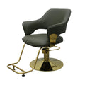 Salon System Dark Green Hair Styling Chair with Adjustable Footrest
