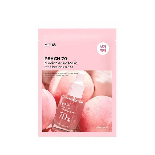 Anua Peach Niacin Serum Sheet Mask with Fermented Peach & Niacinamide, 25g