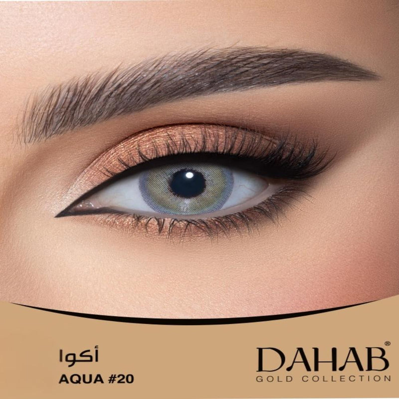 Top Rated Colored Contact Lenses Aqua Gold-20 Natural Beauty Dahab 10 Pack