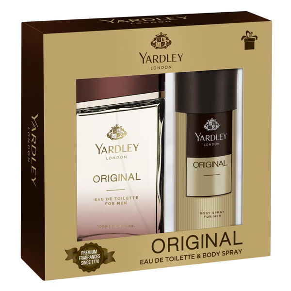 Original Eau de Toilette For Men 100ml + Body Spray 150ml Gift Set Yardley