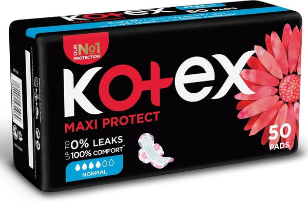 Kotex Maxi Protect Thick Normal Pads With Wings 50 Pcs
