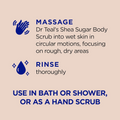 Sugar Body Scrub Exfoliating Shea Butter Almond Oil Dr Teal's 538g