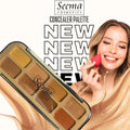 Seema Cosmetics Concealer and Contour Palette, 8 Shades, Full Coverage