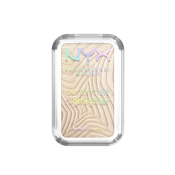 NYX Buttermelt Highlighter, 05 Bright & Booty, Mango Butter, Shea Butter, Almond Oil, 12-Hour Wear