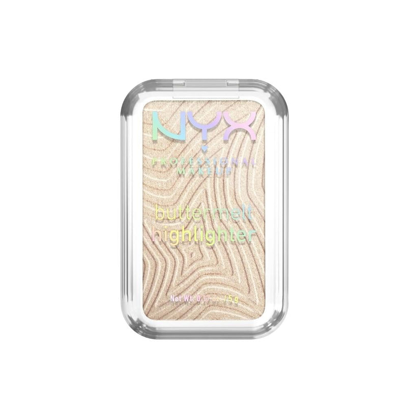 NYX Buttermelt Highlighter, 05 Bright & Booty, Mango Butter, Shea Butter, Almond Oil, 12-Hour Wear