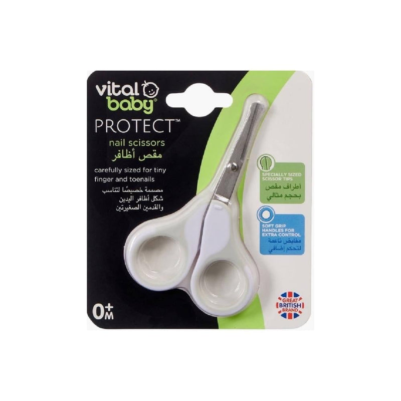 Vital Baby Nail Care Scissors, Rounded Blades, BPA-Free