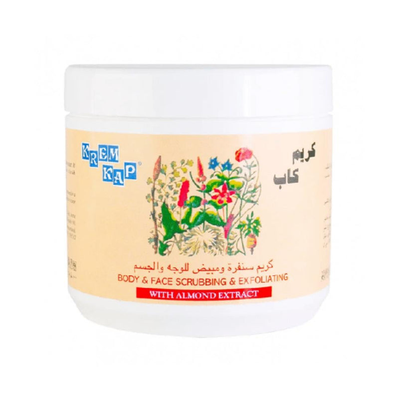 Cream Cap Exfoliating Face and Body Scrub, Almond Extract, 500g