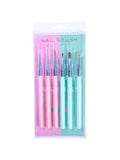 Salon System Nail Art Detail & Design Brush Set - 6 Pieces