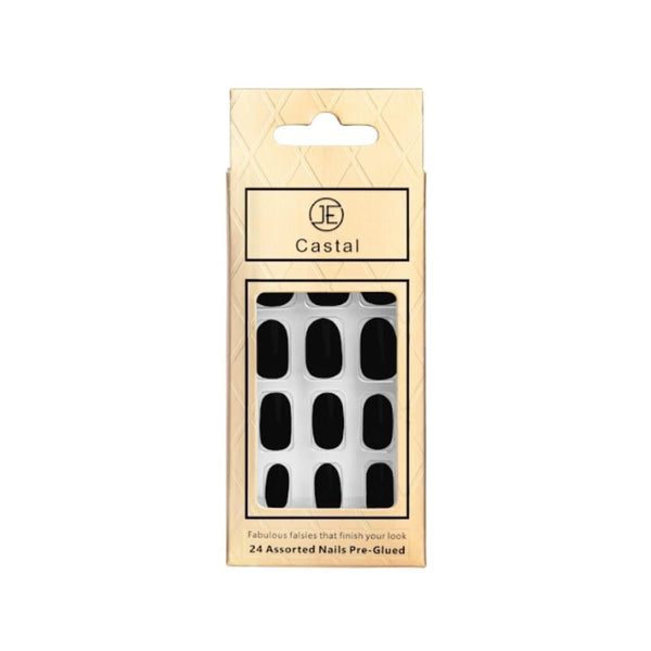 Castal Self-Adhesive Artificial Nails 24 Pieces B12 Natural Elegant Look