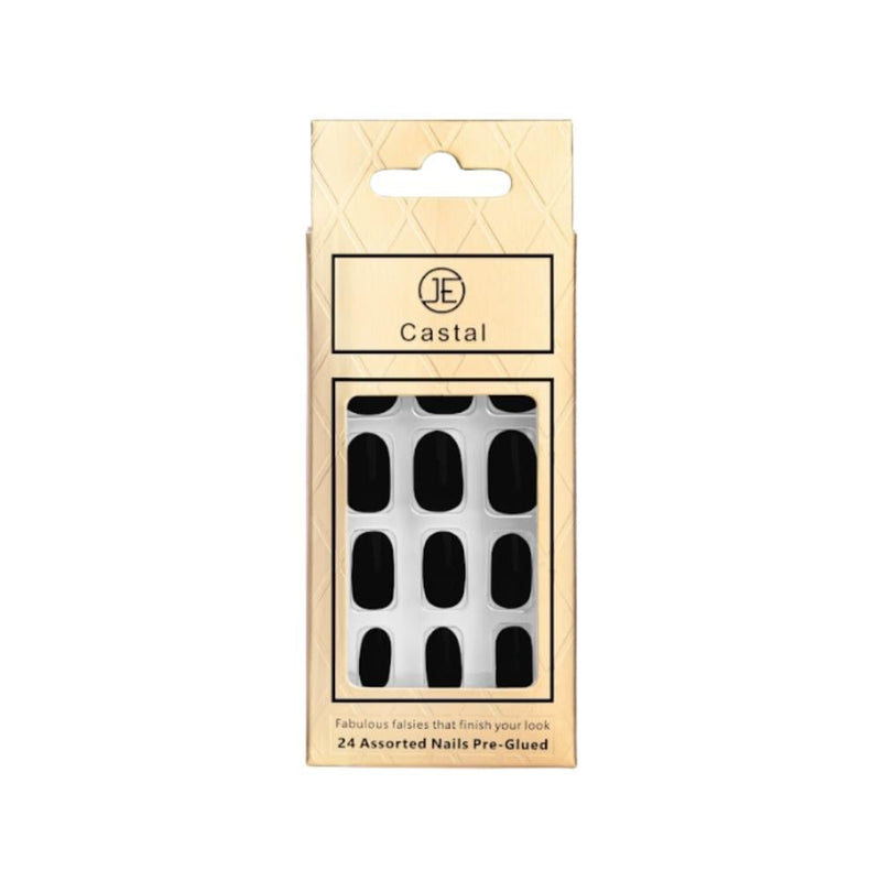 Castal Self-Adhesive Artificial Nails 24 Pieces B12 Natural Elegant Look
