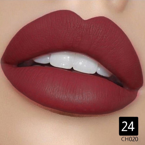 Christine Matte Lipstick CH020 No. 24 Full Coverage Berry