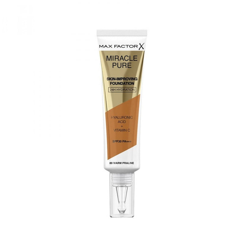 Max Factor Miracle Pure Skin Perfecting Foundation SPF 30, 89 Warm Praline, 30ml