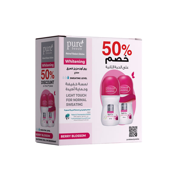 Pure Beauty Berry Blossom Roll-On Deodorant Brightening Formula