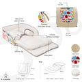 Moon Travalo Travel Baby Bed & Backpack Animal Beige