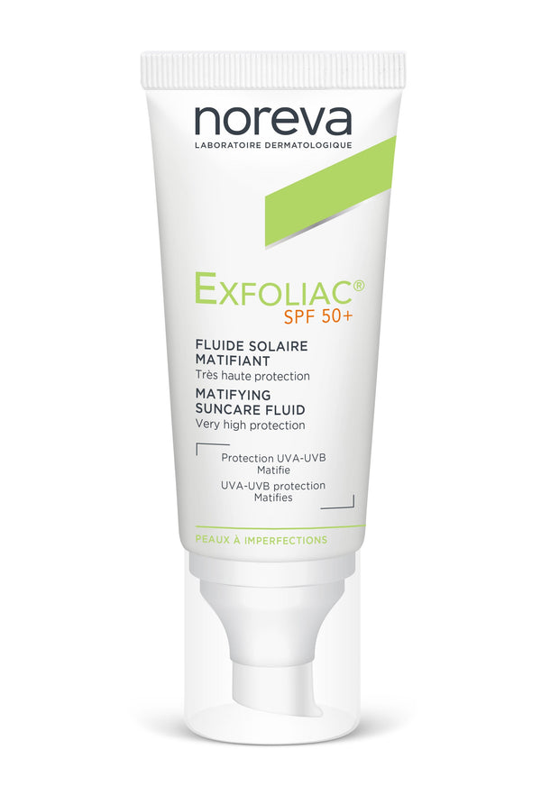 Noreva Exfoliac Matifying Suncare Fluid SPF 50+ Tinosorb M and S 40 mL