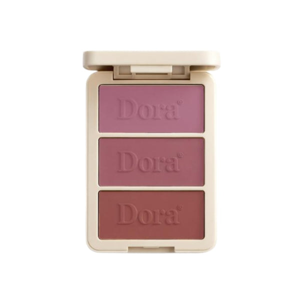 Dora Triple Powder Blush Palette Radiant Finish 02