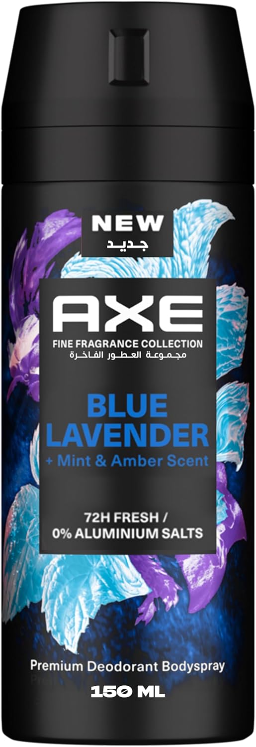 AXE Fine Fragrance Deodorant Body Spray Blue Lavender Mint Amber 150 ml