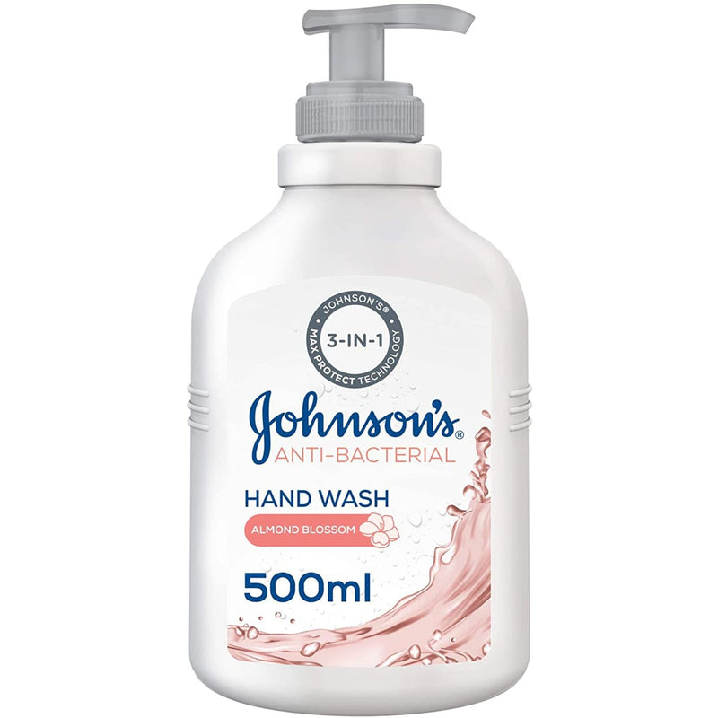Johnson's Anti Bacterial Almond Blossom Hand Wash Liquid Soap 500ml