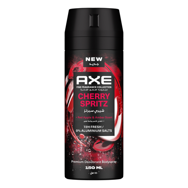 AXE Fine Fragrance Cherry Spritz Deodorant Body Spray Eucalyptus Oil Red Apple Amber 150ml