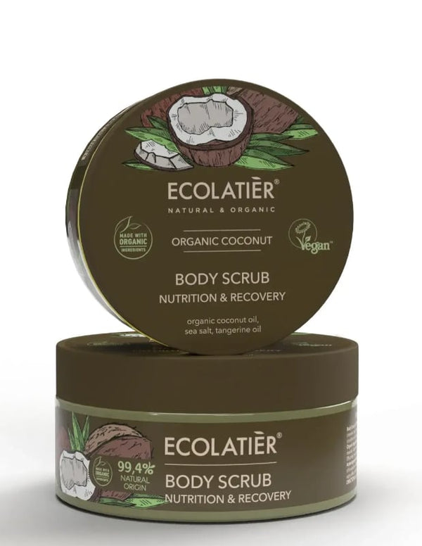 Ecolatier Body Scrub Nutrition & Recovery Organic Coconut 300g