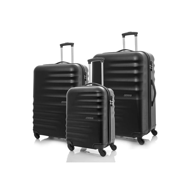 American Tourister Preston Polycarbonate TSA Luggage Set Black 3-Piece