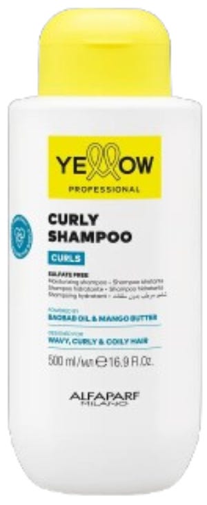 Yellow Curl Shampoo Sulfate-Free Moisturizing Formula with Baobab Oil and Mango Butter, 500 ml