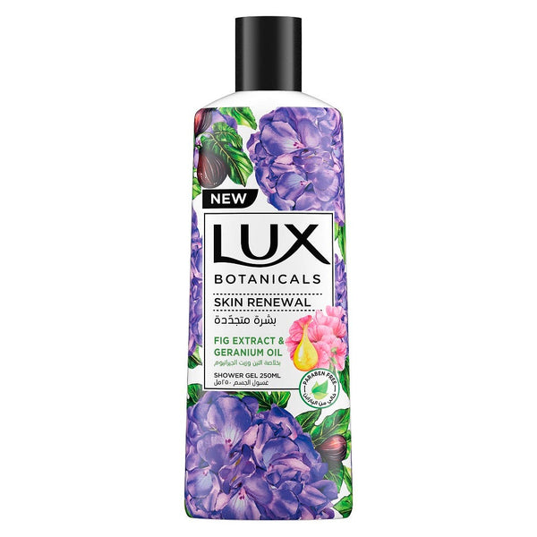 Lux Botanicals Skin Renewal Body Wash Shower Gel with Fig Extract and Geranium Oil 250 ml