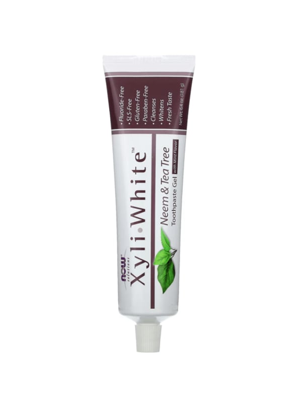 NOW Zilly Toothpaste Neem and Tea Tree Flavor Fluoride-Free Vegan 181 g