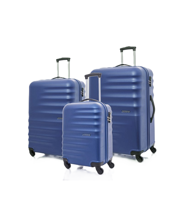 American Tourister Preston Luggage Set TSA Lock O/Blue 3 Piece