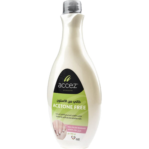 Accez Nail Polish Remover Liquid Acetone-Free Glycerin Formula 300 ml