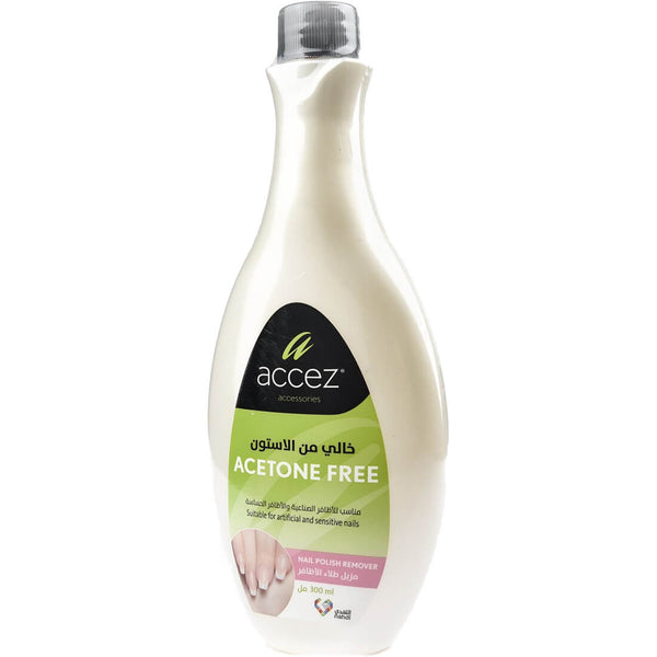 Accez Nail Polish Remover Liquid Acetone-Free Glycerin Formula 300 ml